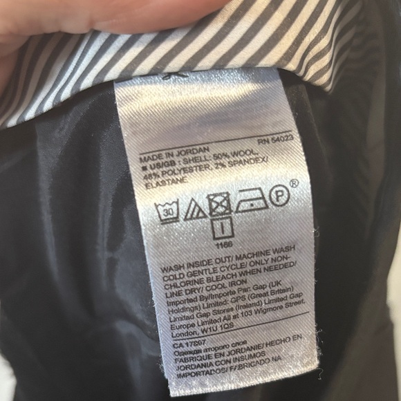 Banana Republic Black womens sz 6 Italian wool Pants sz 6 - Picture 11 of 11